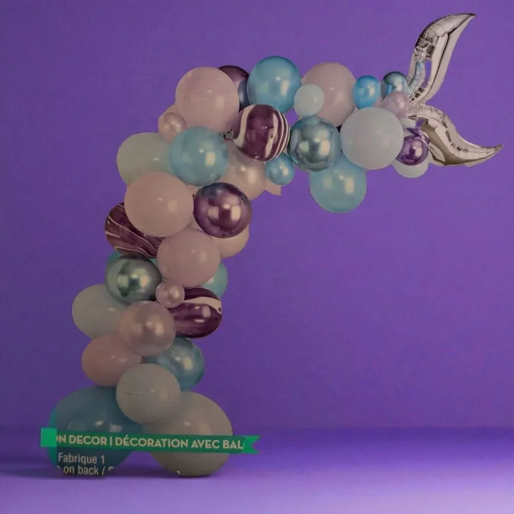 Celebrate It MERMAID TAIL Balloon 10 Ft Garland Decor Kit balloon New Sealed Kit